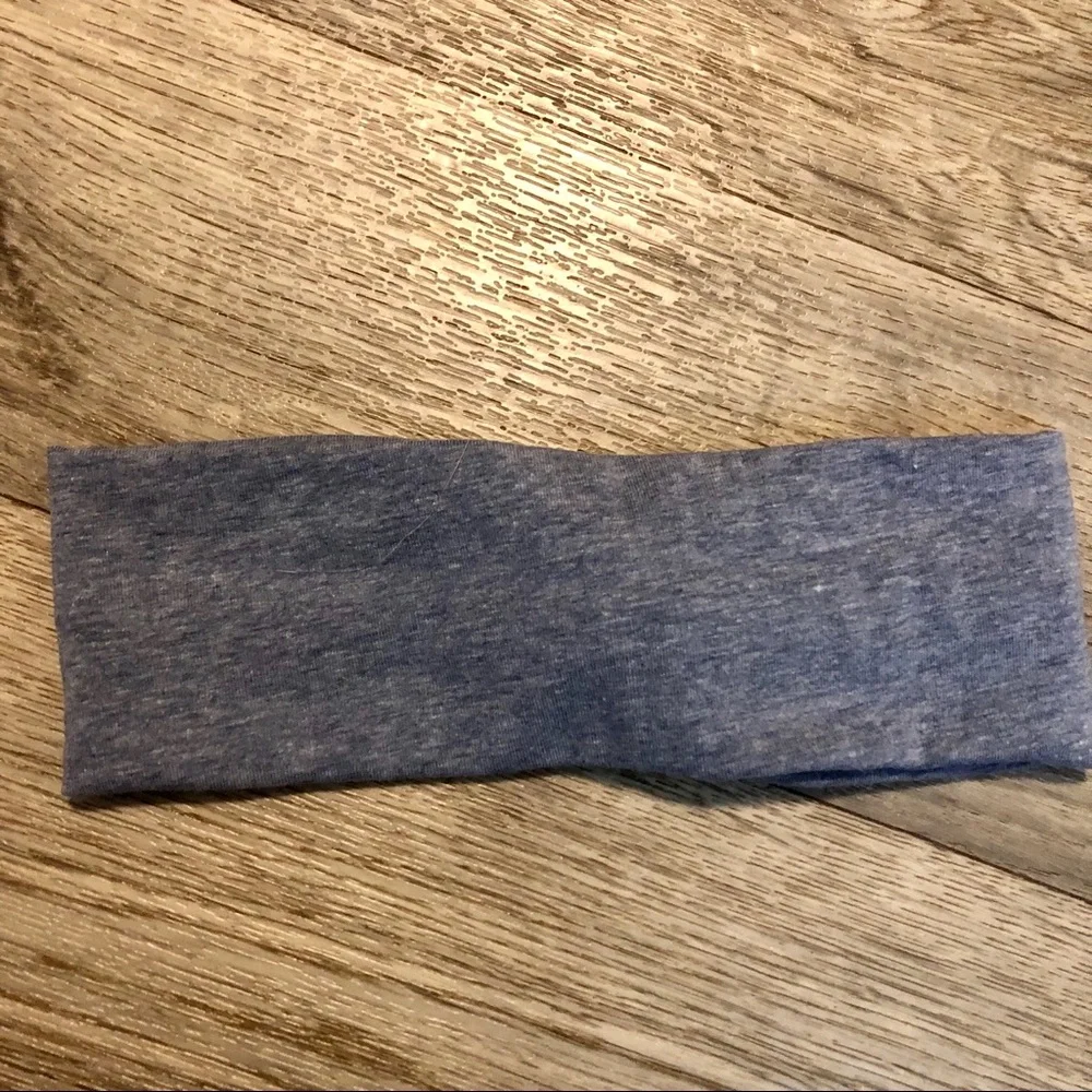 Darker Heather Blue Twisted Headband Handmade